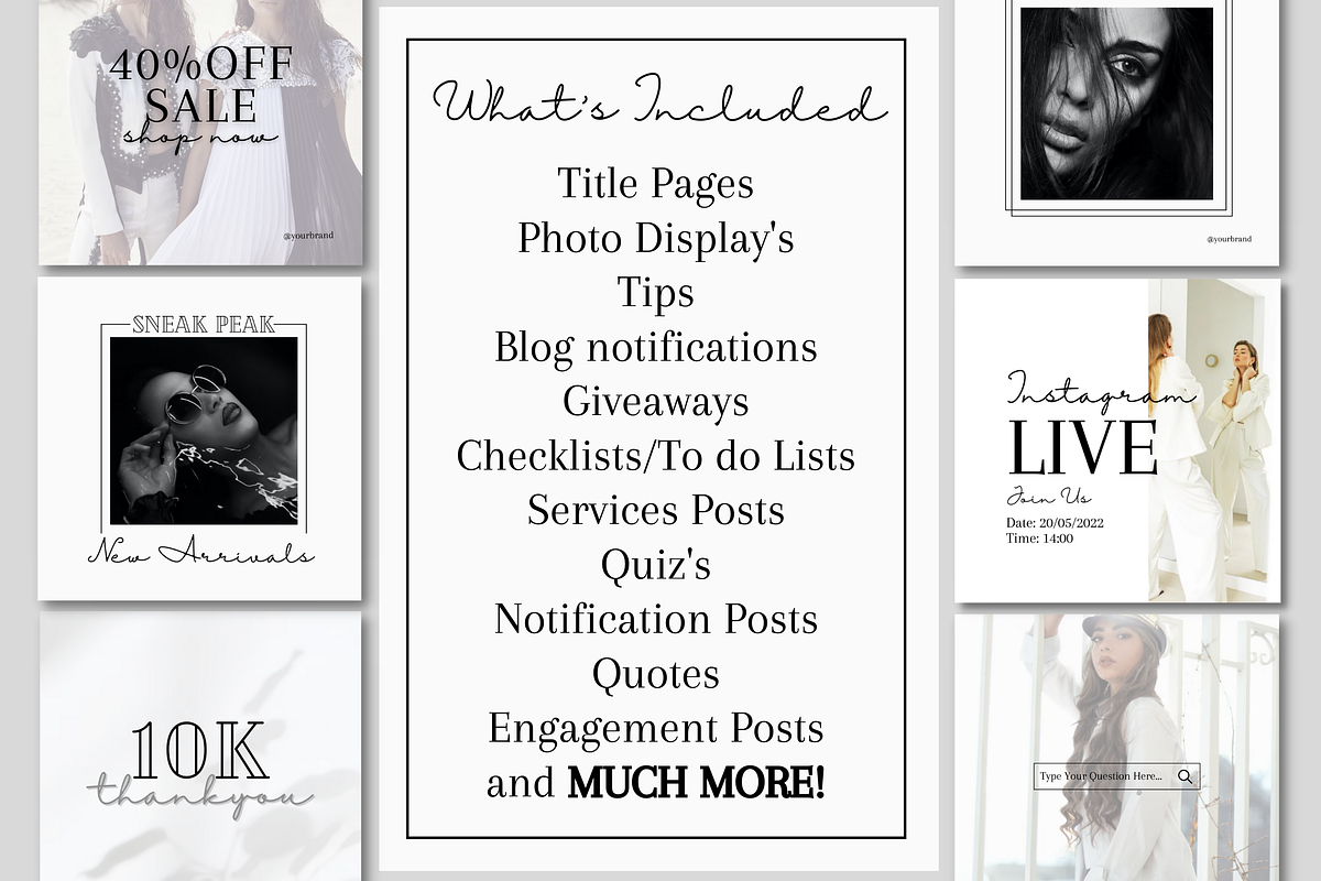 Lux Light Minimal Instagram Template, a Social Media Template by Faytemplates (Photo 5 of 10)