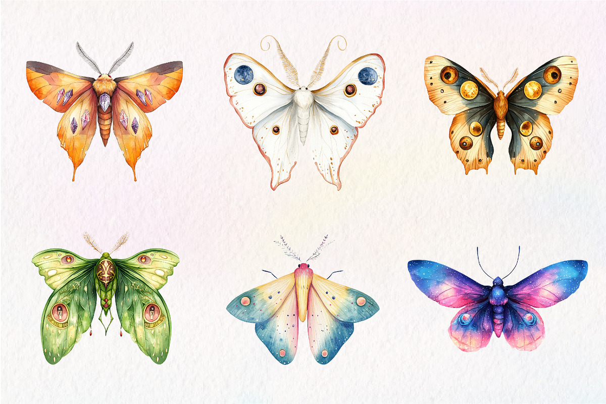 Watercolor Butterfly Clipart, an Illustration by CreationArt (Photo 8 of 9)