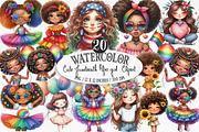 Cute Juneteenth Afro Girl Clipart, an Illustration by Designking (Thumbnail 1 of 4)