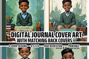 Digital Composition Cover Set Kids
