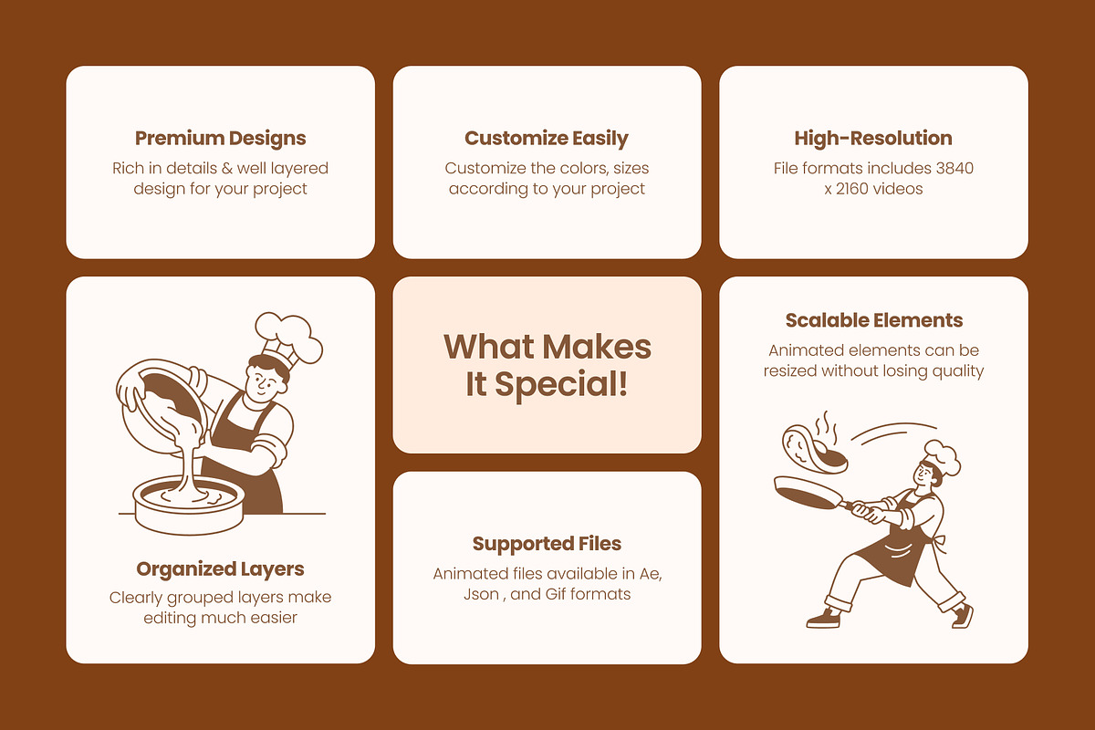 45 Animated Cooking Illustrations, a Food Illustration by Vectors Market (Photo 2 of 4)