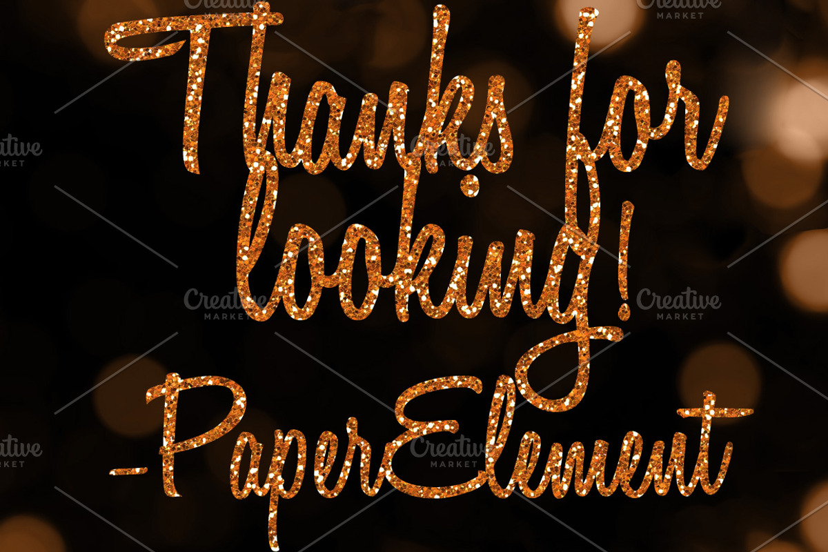 Orange Glitter Alphabet Clip Art Set, an Object Graphic by Paper Element (Photo 5 of 5)
