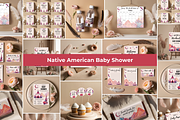 Native American Baby Shower Bundle, a Presentation Template by InkyQueenArt (Thumbnail 1 of 6)