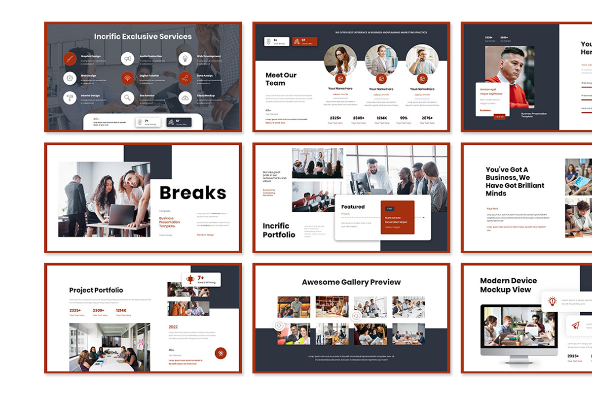 Incrific Business Powerpoint & GS, a Presentation Template by Raseuki (Photo 3 of 5)