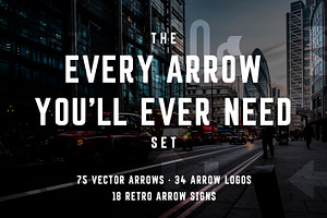 127 Vector Arrow Bundle & Arrow Font