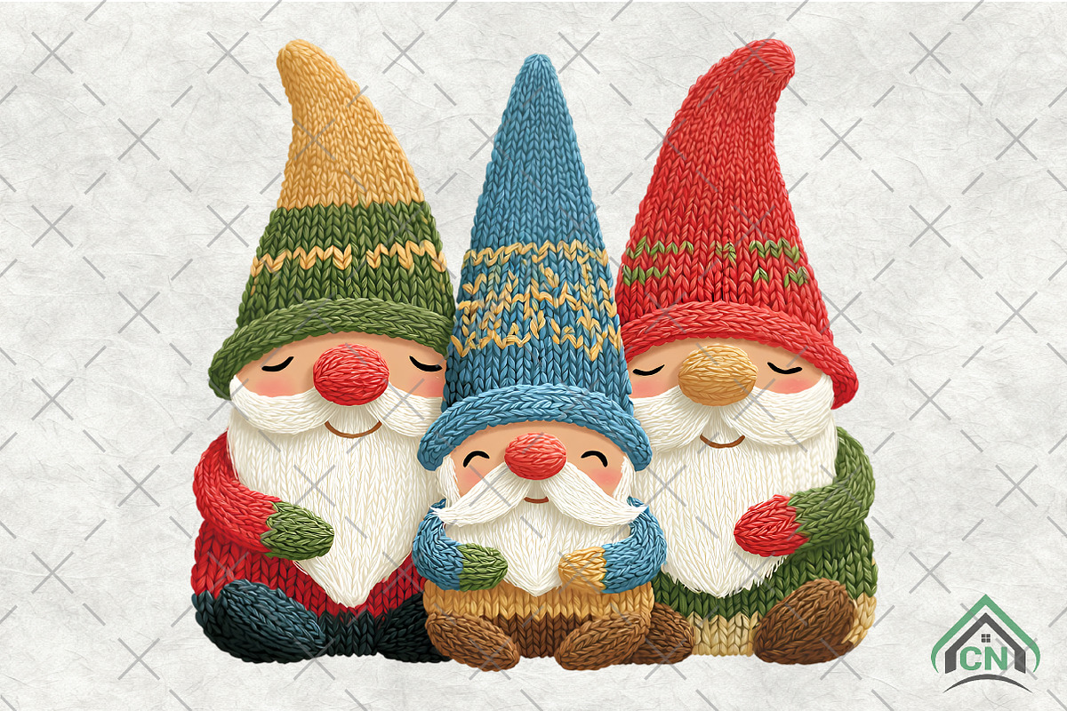 Crochet Yarn Christmas Gnome PNG, an Illustration by Craft Nest (Photo 1 of 6)