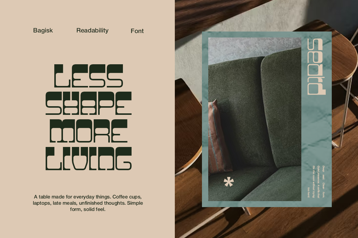 Bagisk - Interior Branding Font, a Sans Serif Font by Pandeka Studio