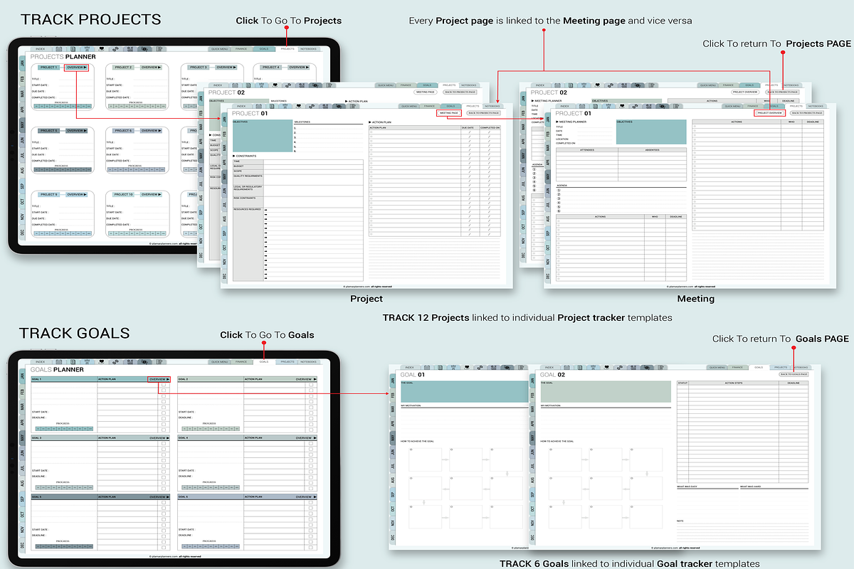 Blue Digital Planner 2025-2026 & Und, a Branding & Logo Template by Plamarplanners (Photo 8 of 10)