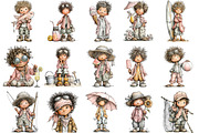 Whimsical Summer Boy Clipart, an Illustration by OK Design (Thumbnail 3 of 6)