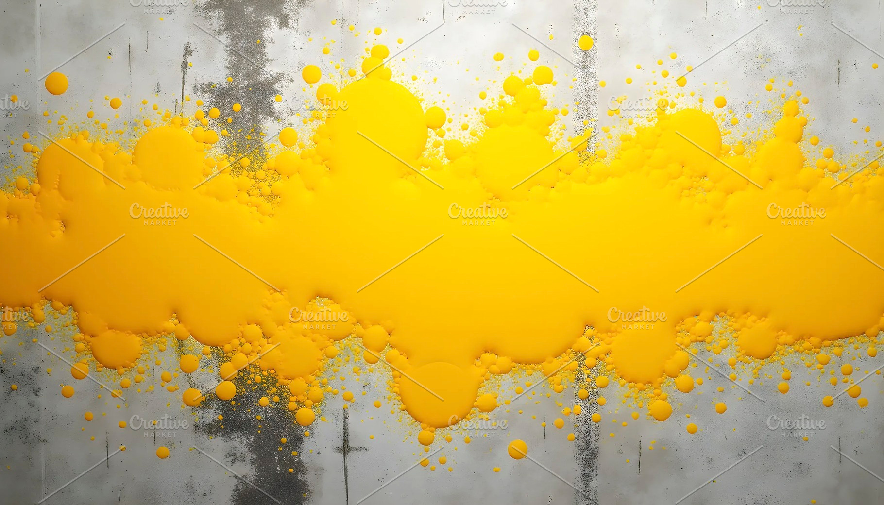 Bright Yellow Ink Splash Over Gray C, a Photo by LOGOCREATIVE