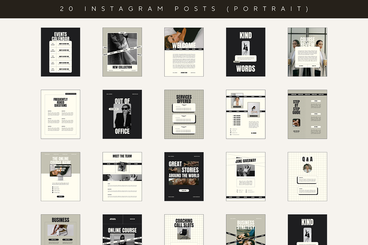 Modern Instagram Stories Posts Canva, a Social Media Template by ...