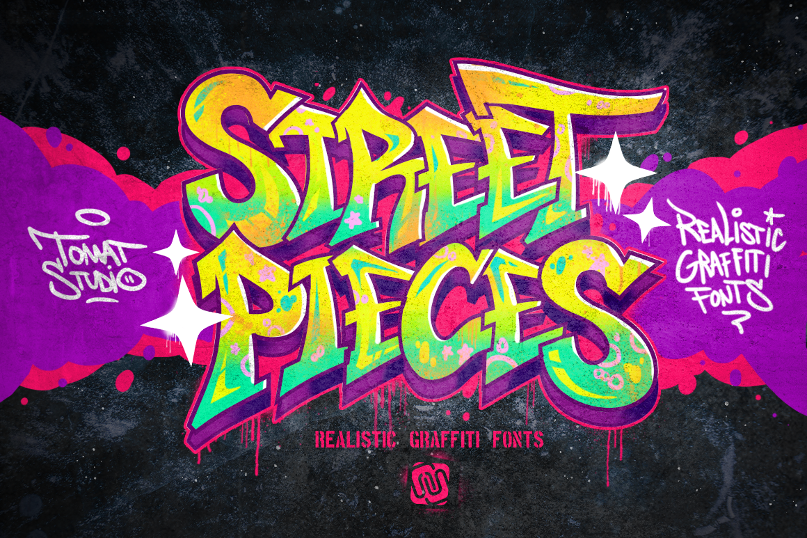 Graffiti Inspired | Street Pieces, a Handwritten Font by tomatstudio