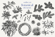 Christmas set hand drawn vector, a Decorative Illustration by ON_lineart_store (Thumbnail 3 of 10)