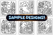 Bold Easy Ocean Home Coloring Pages, an Animal Illustration by Craftsbeefy (Thumbnail 2 of 4)