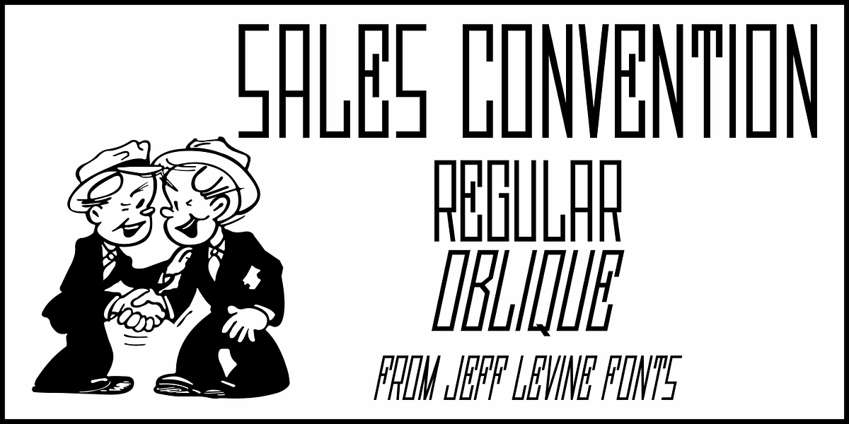 Sales Convention JNL, a Sans Serif Font by Jeff Levine Fonts (Photo 1 of 5)