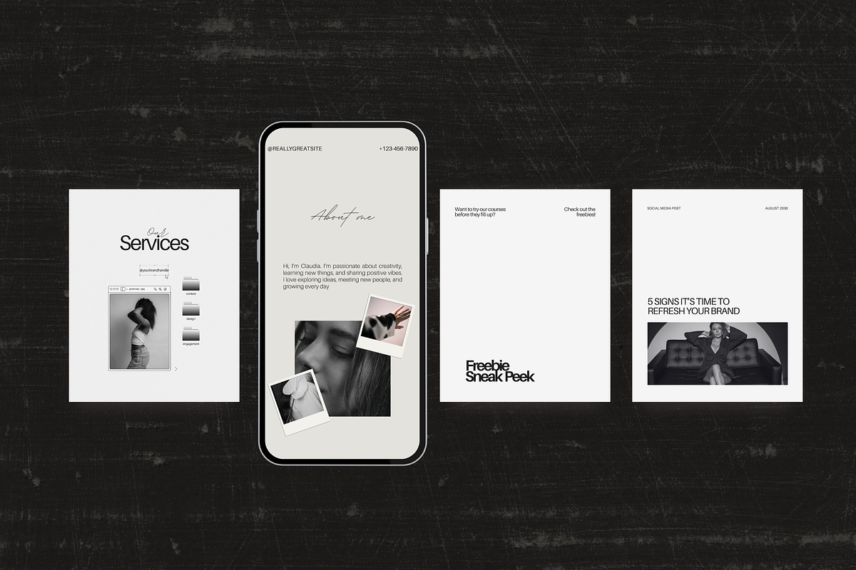 Aesthetic social media Kit, a Social Media Template by My Template Studio (Photo 9 of 20)