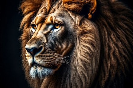 Lion Head still life photograph, an Animal Photo by ComfortQ