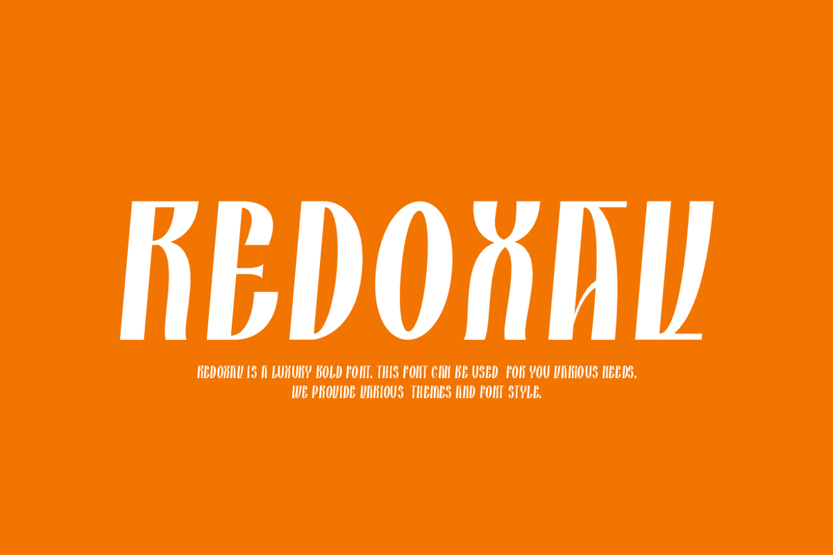Redoxav - Luxury Bold Font, a Sans Serif Font by Iqsiart Studio (Photo 4 of 6)