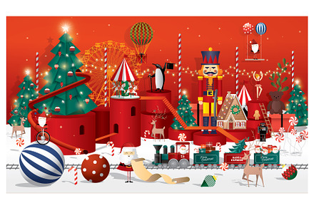 christmas winter wonderland vector