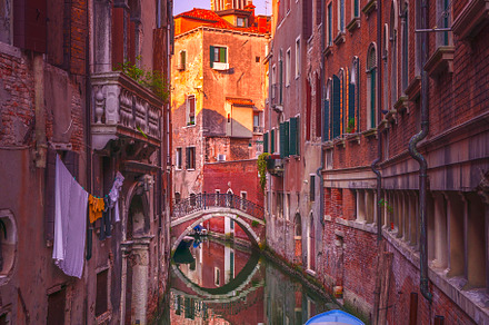 Venice cityscape, water canal. Italy, an Architecture Photo by Stefano Orazzini