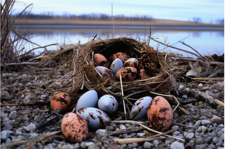 broken birds eggs near a displaced, an Animal Photo by Sergey Kotenev