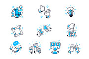 Team Collaboration Doodle Icon Set, an Object Illustration by SLAB! Design (Thumbnail 3 of 3)
