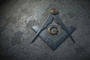 Displaying Freemasonry emblem, an Illustration by wavebreak
