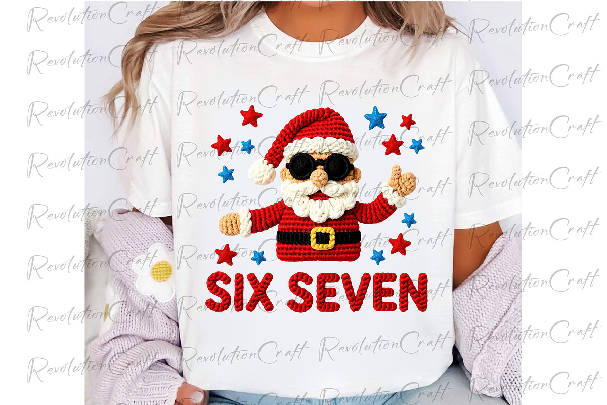 Yarn Crochet Six Seven Santa PNG, an Illustration by OK Design (Photo 2 of 4)