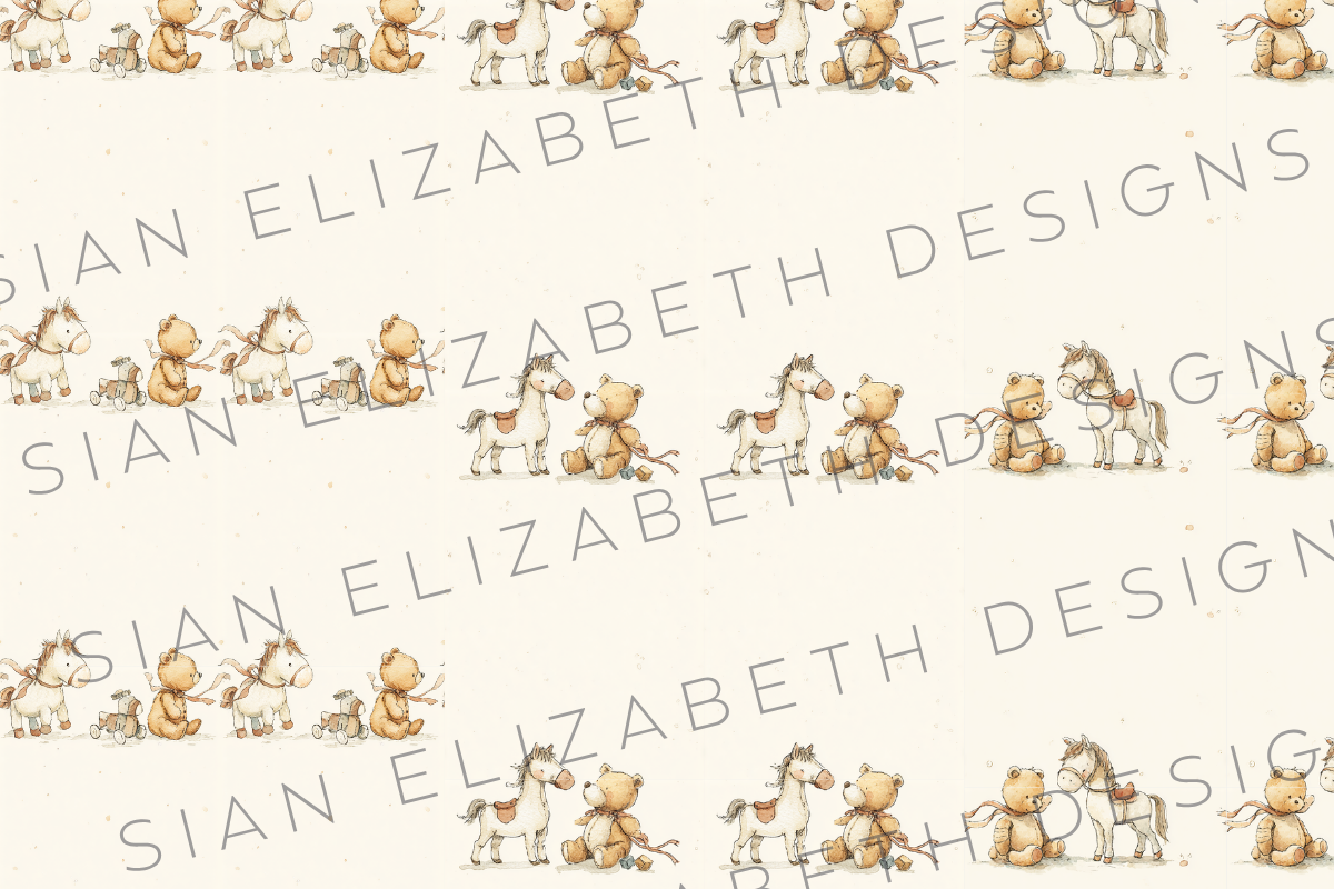 Cute neutral Nursery Bear Pattern, a Pattern Graphic by Sian Elizabeth Designs (Photo 4 of 7)