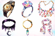 Watercolor Accessories Clipart PNG, an Object Illustration by Canvas Craft (Thumbnail 3 of 3)