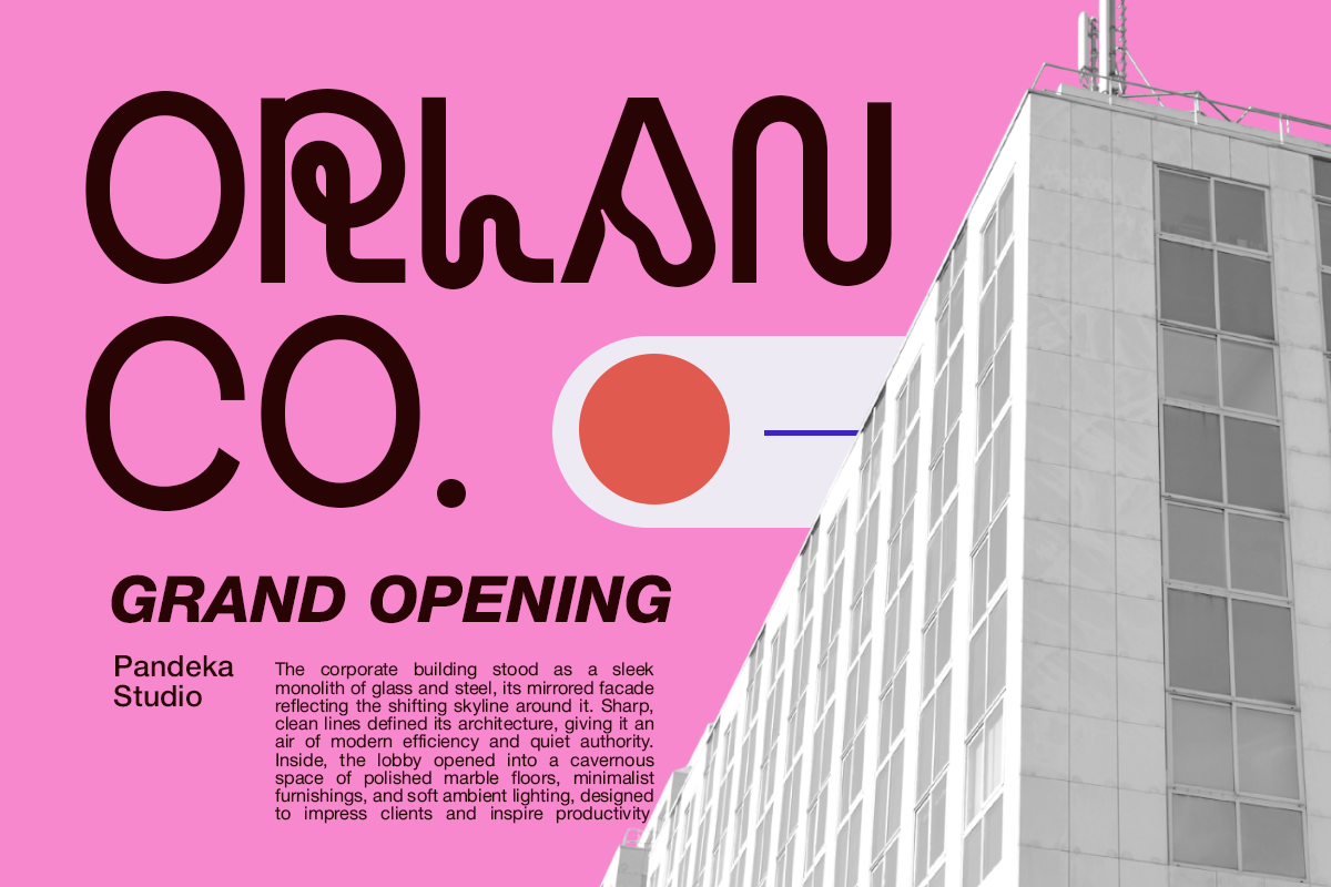 Hayko - Corporate Experimental Font, a Symbol Font by Pandeka Studio (Photo 4 of 9)