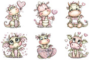 Whimsical Valentine Baby Dragon PNG, a Graphic by CraftArtStudio (Thumbnail 6 of 6)