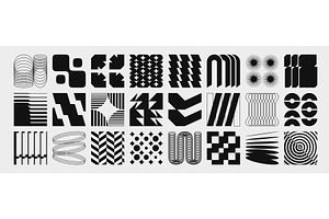 Abstract bauhaus signs set isolated, an Object Illustration by art PVP - market