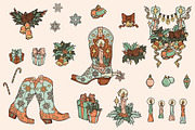 Festive West • Cowboy Christmas, an Illustration by Pony Gold Studio (Thumbnail 3 of 7)