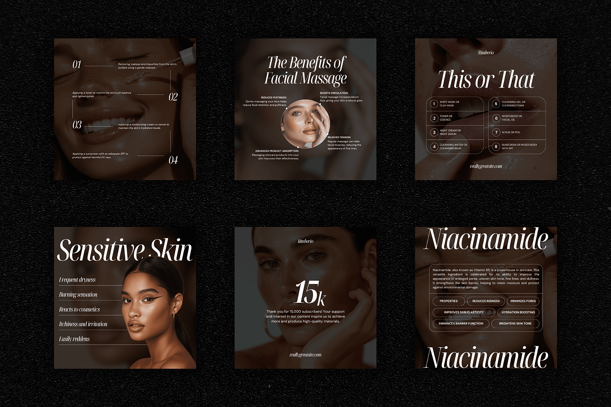 Skin Expert Social Media Templates, a Social Media Template by Xenié Creative (Photo 4 of 10)