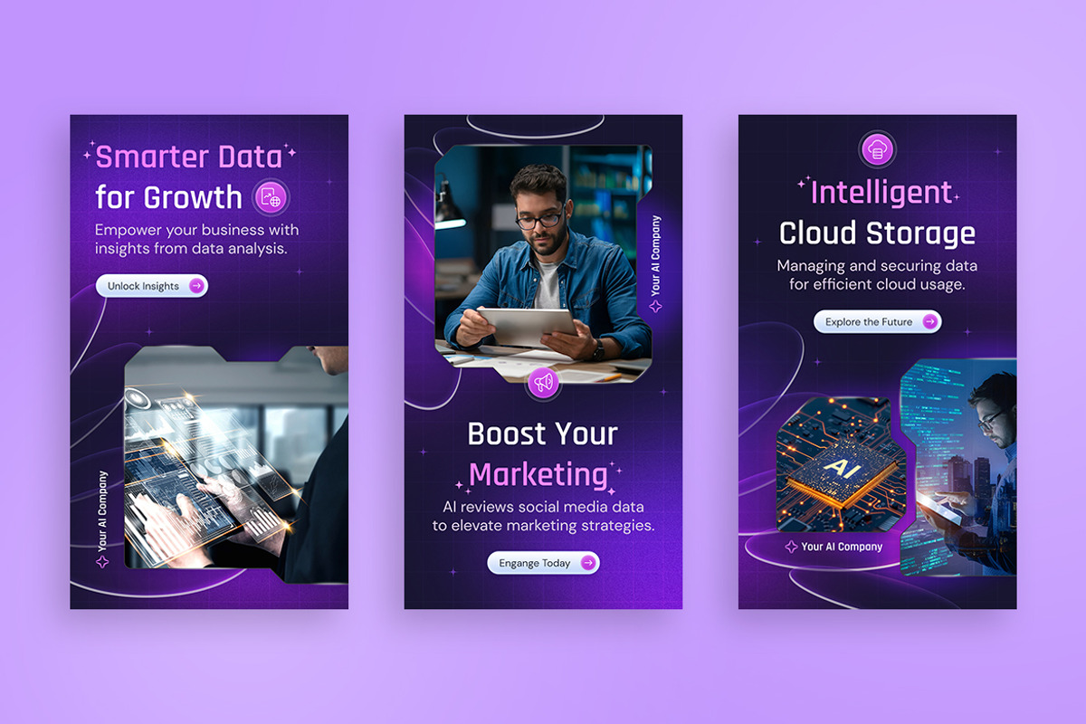 Artificial Intelligence Stories, a Social Media Template by Brandify Studio (Photo 2 of 3)