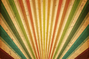 sun burst retro canvas