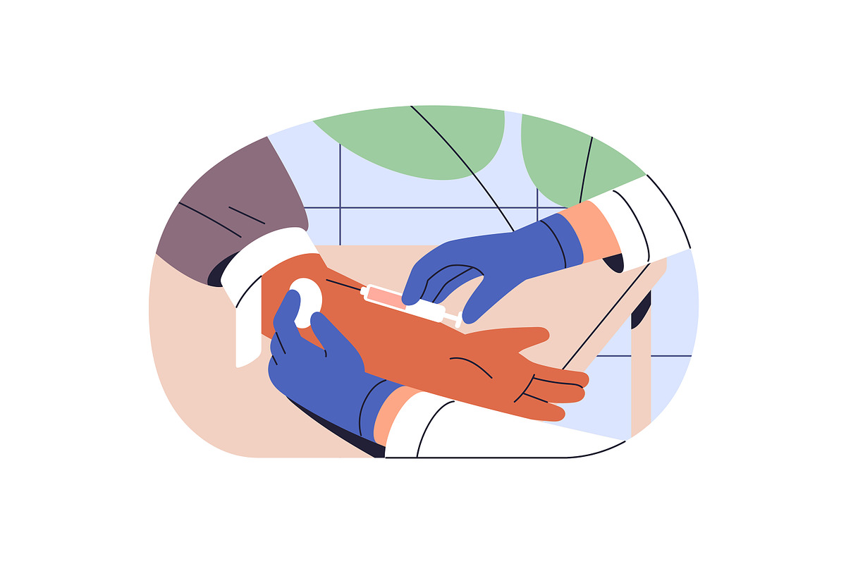 Doctors taking medical tests set, a Healthcare Illustration by PaperTrident (Photo 4 of 9)