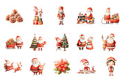 Watercolor Christmas Clipart, an Illustration by CreationArt (Thumbnail 4 of 5)