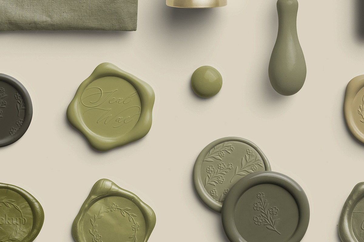 Olive Elegant Sealing Wax PNG Pack, an Object Graphic by Custom Scene (Photo 6 of 8)
