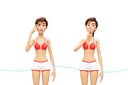 Jenny Swimsuit Character Promo Kit, a Person Illustration by Oleg Ribar (Thumbnail 21 of 27)