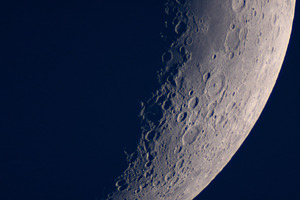 Moon’s Terminator Line with Craters, a Wallpaper Photo by Elena Vagengeim