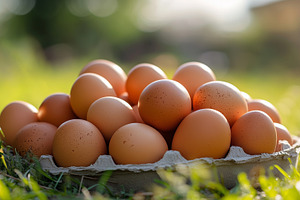 Eggs from free range on a tray, a Food & Drink Photo by MistyDay