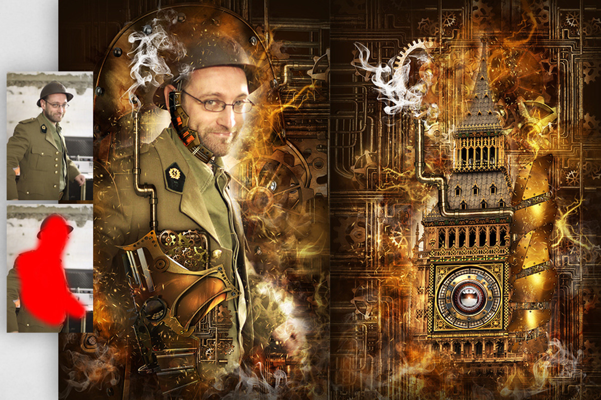 Steampunk Art Kit Photoshop Action, an Action Add-On by GorynArt (Photo 10 of 11)