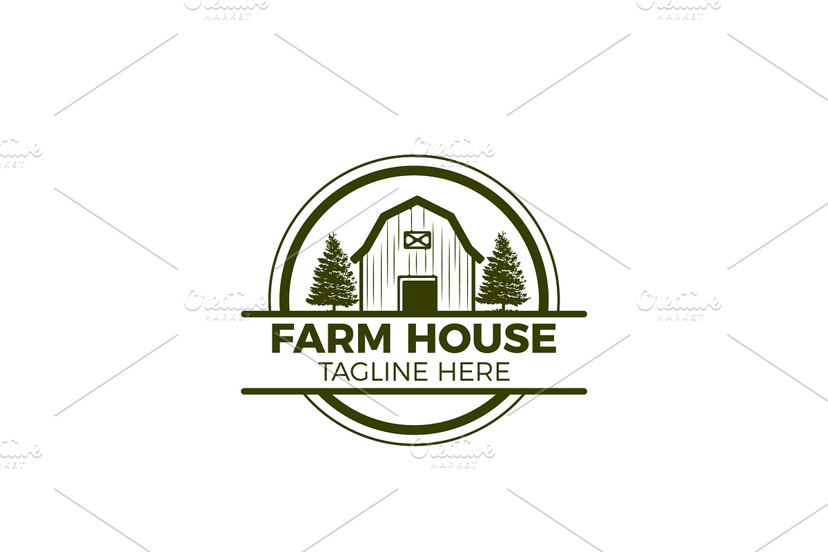 Village Barn Farm House Logo Design, a Branding & Logo Template by AlvinStd