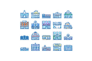store shop retail web cart icons, an Object Illustration by pikepicture