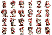 Whimsical Easter Cats Clipart, an Illustration by designcity5 (Thumbnail 2 of 5)