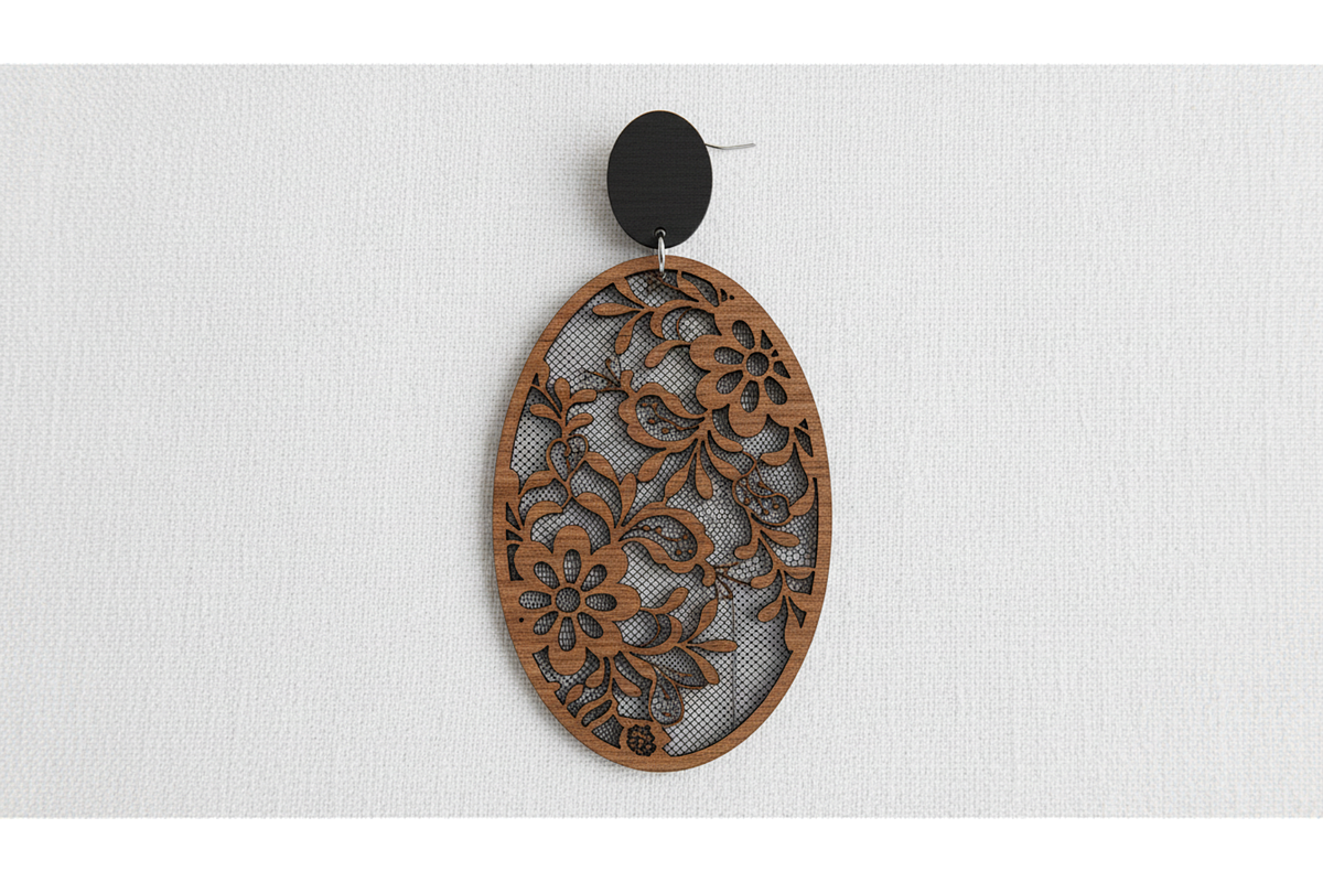 Laser Cut Ornament Earrings, an Illustration by hafijul (Photo 5 of 11)