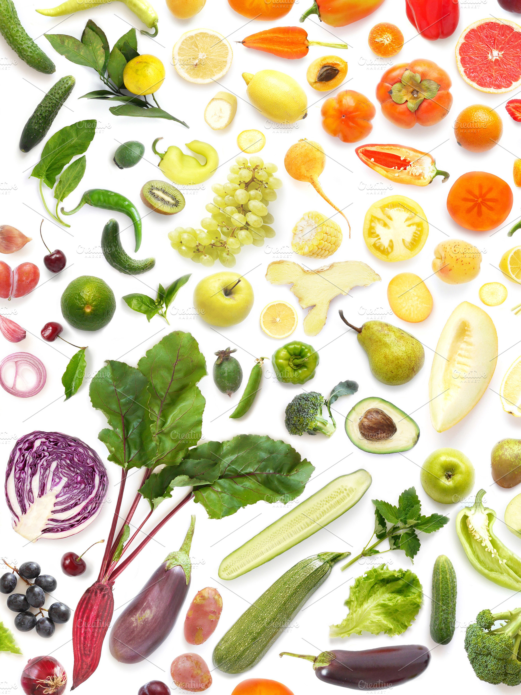 Pattern  of vegetables and fruits stock photo containing above and abstract, a Food & Drink Photo by Photo patterns