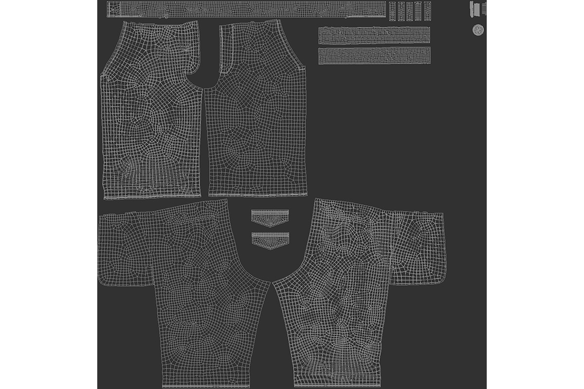 White Men's Casual Shorts 3D Model, an Object 3D Model by rebrandy (Photo 6 of 9)